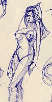 Sketch of a woman in bathing suit