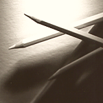 Black and white color pencils